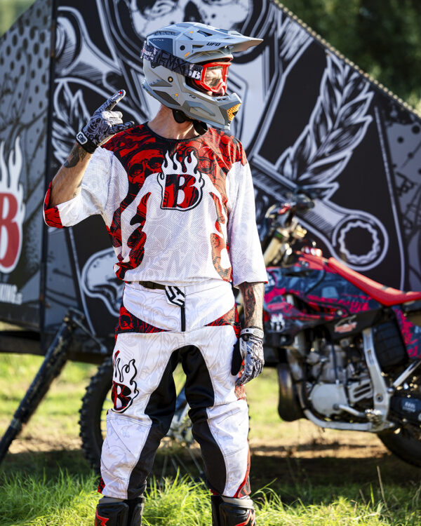 Traje de motocross Breaking Blanco y rojo